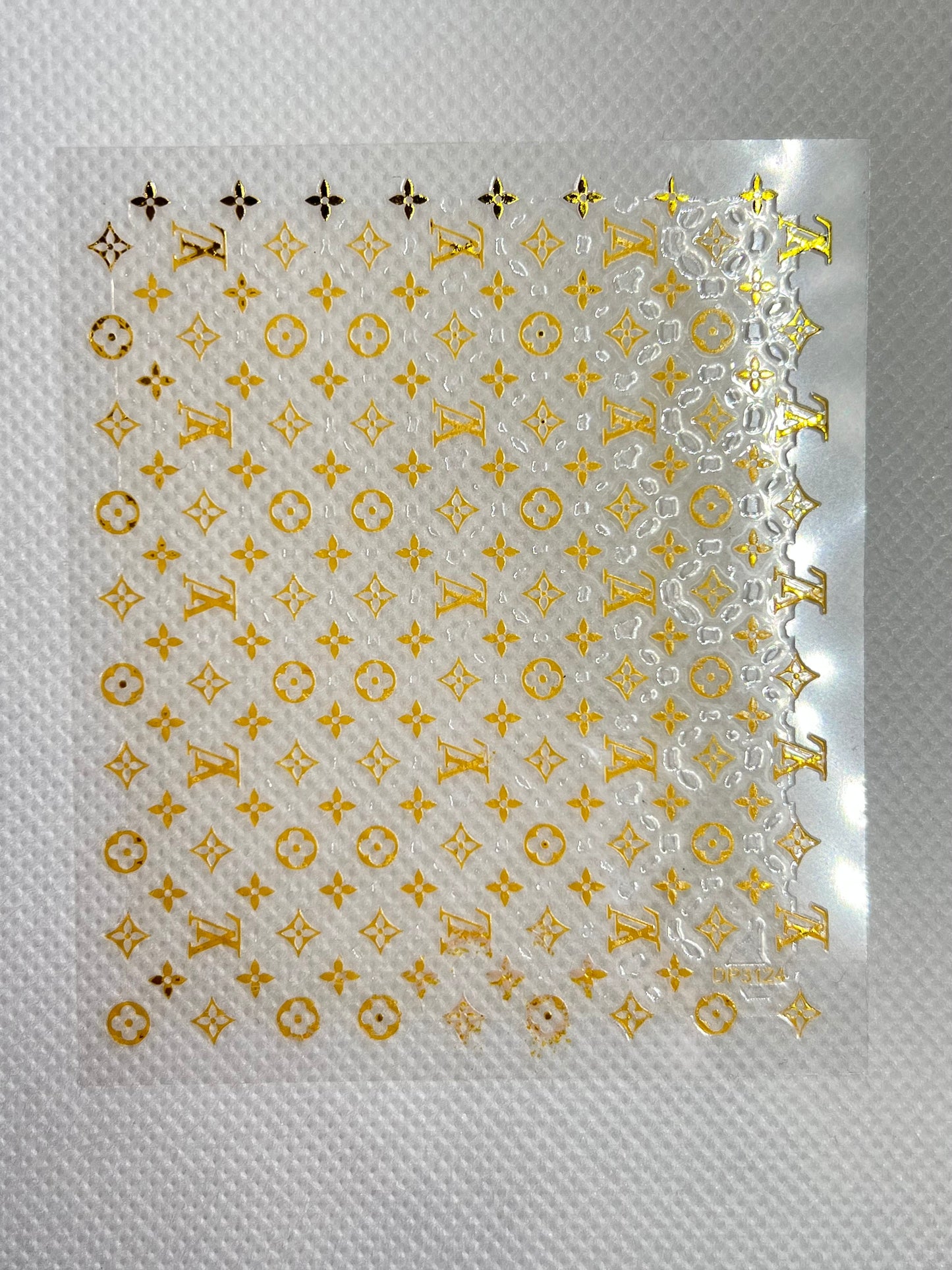 NBD Golden Acrylic Nail Art Sticker