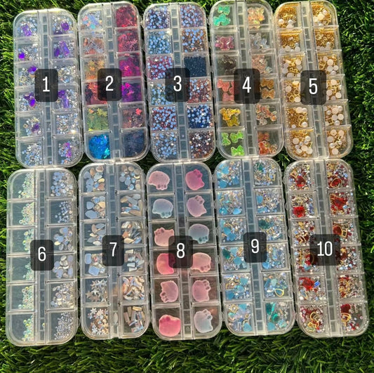 1400 pcs Acrylic Nail decals decoration box Manicure Nail Art Nail Care Nail Polish Polish Cutics Cosmetic