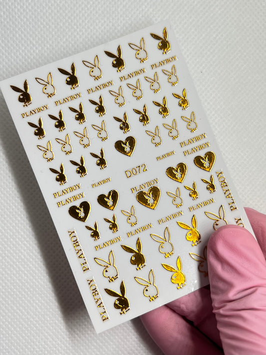 NBD Gold Acrylic Nail Art Sticker