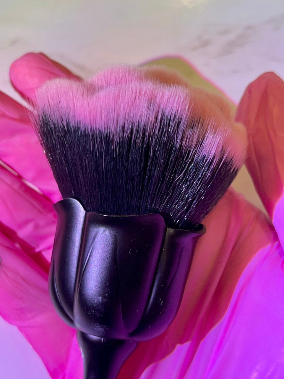 NBD 1 Pack Manicure Dust Brush, Black Rose Brush, Suitable for Nail Trimming Cleaning Brush