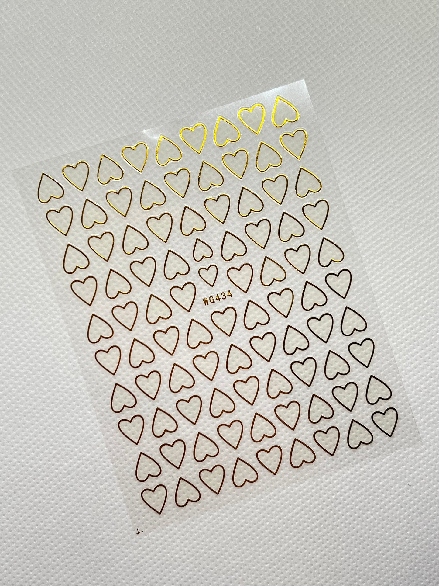 NBD Golden Heart Acrylic Nail Art Stickers