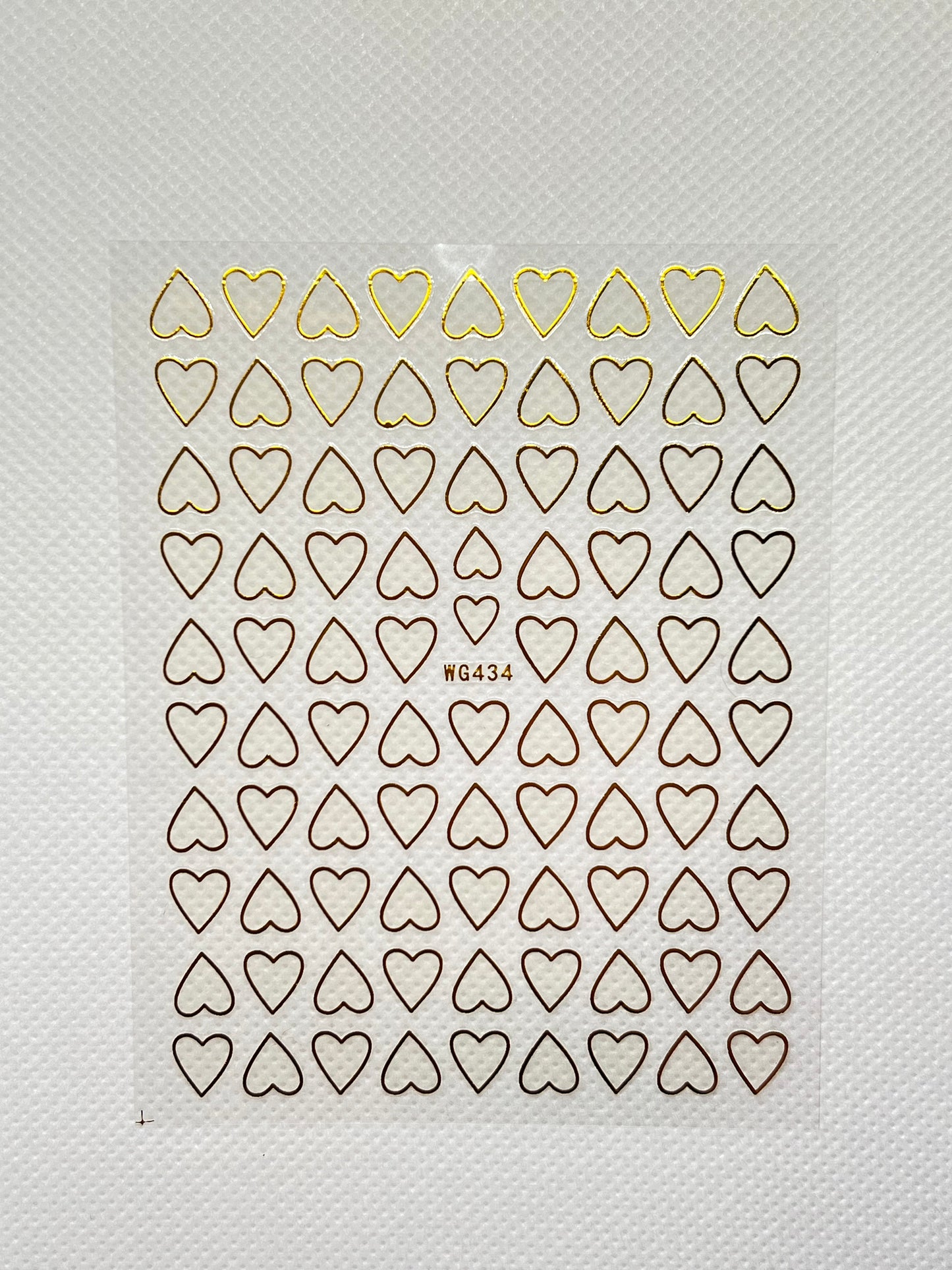 NBD Golden Heart Acrylic Nail Art Stickers